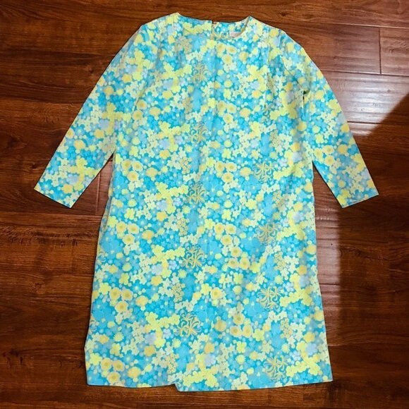 Vintage 60s-70s Key West Hand Print Dress - Picture 1 of 6